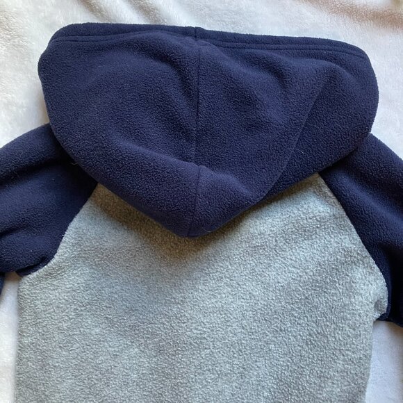 Old Navy Bear Grey Blue Fleece Bunting 18-24M Toddler Winter Wear - Picture 12 of 16